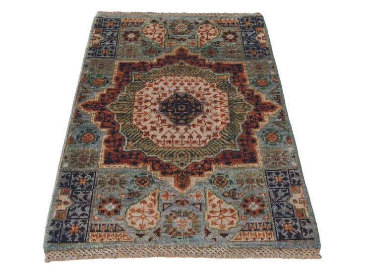 Detail image of 2' 1 x 2' 11 Hand Knotted Mamluk Ziegler Rug