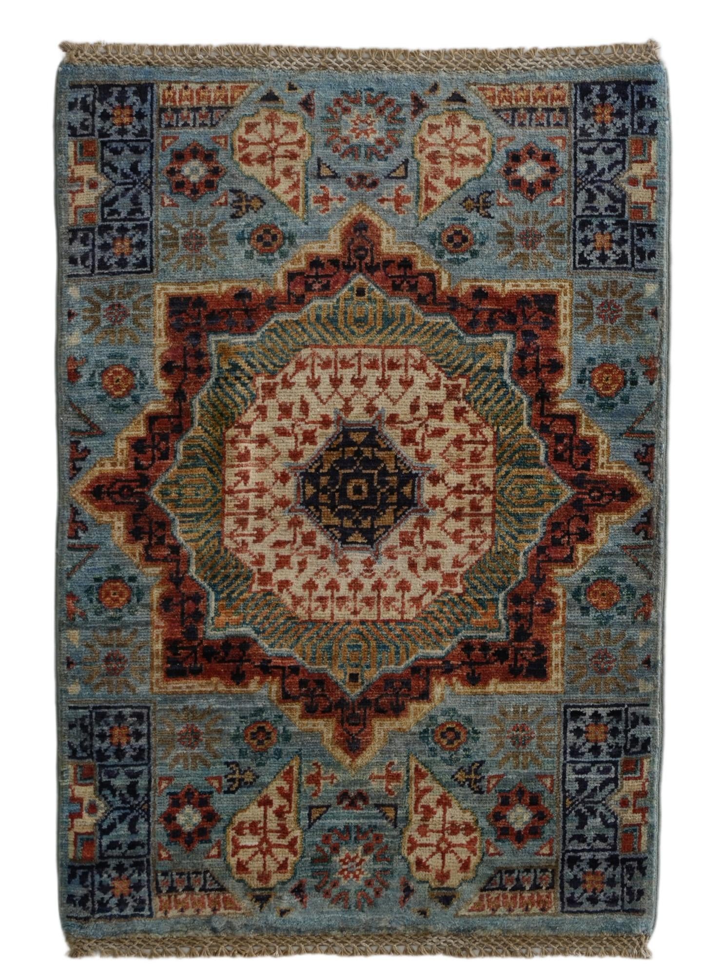 2' 1 x 2' 11 Hand Knotted Mamluk Ziegler Rug