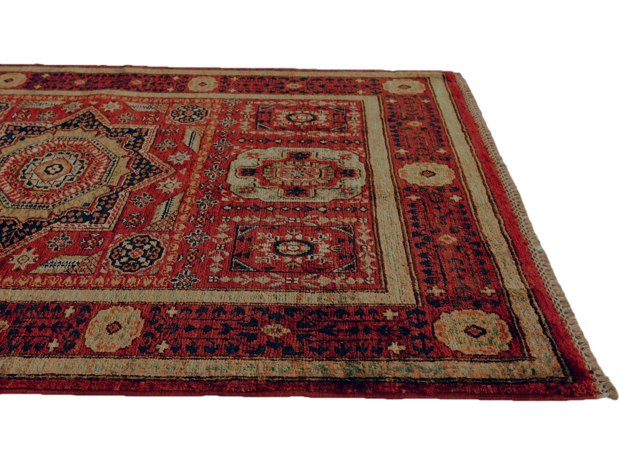 3' 5 x 5' 2 Hand Knotted Mamluk Ziegler Rug