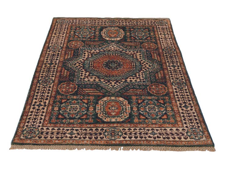 Detail image of 3' 3 x 4' 11 Hand Knotted Mamluk Ziegler Rug