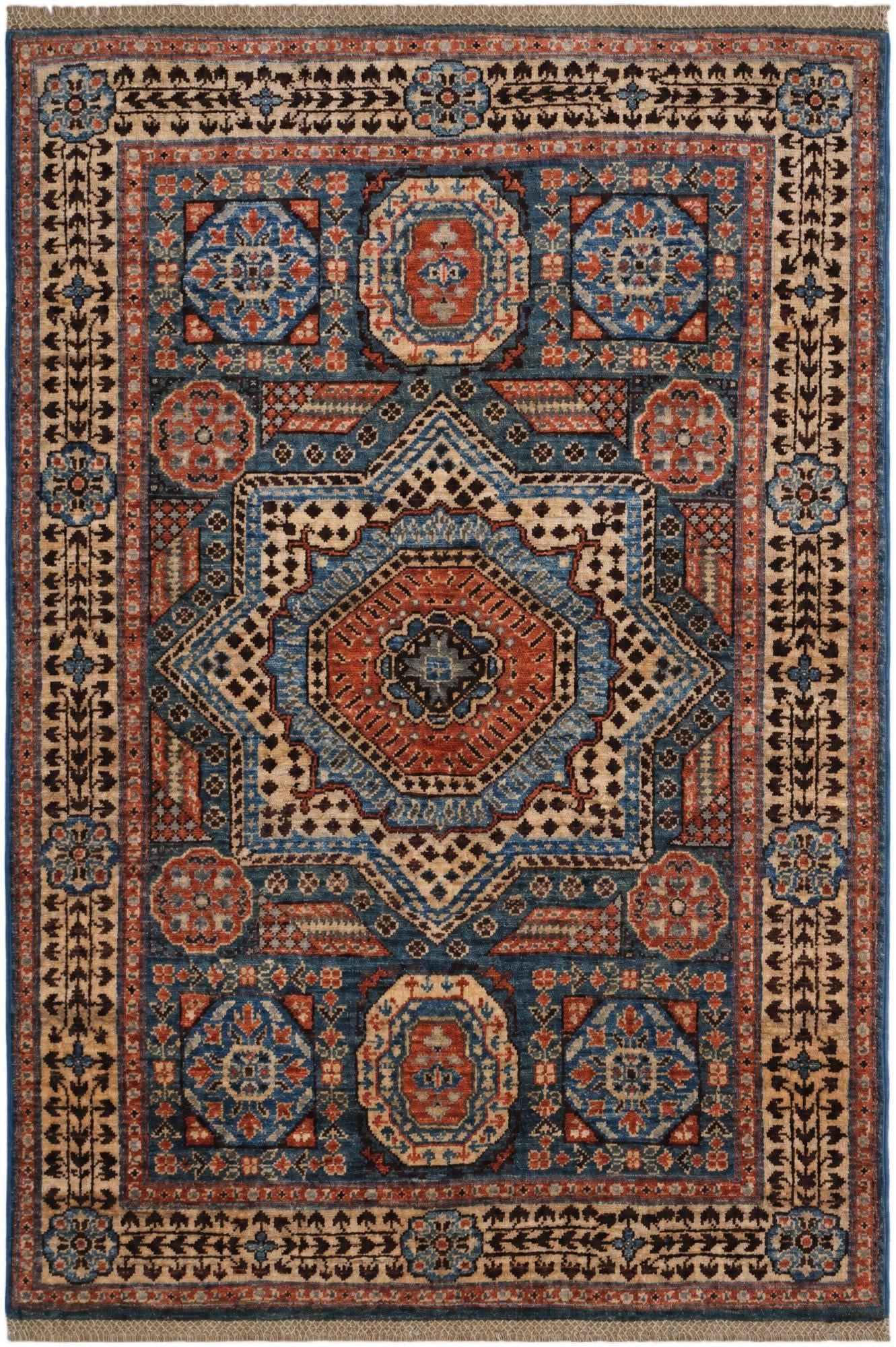 3' 3 x 4' 11 Hand Knotted Mamluk Ziegler Rug
