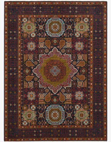 5' 1 x 6' 10 Hand Knotted Mamluk Ziegler Rug