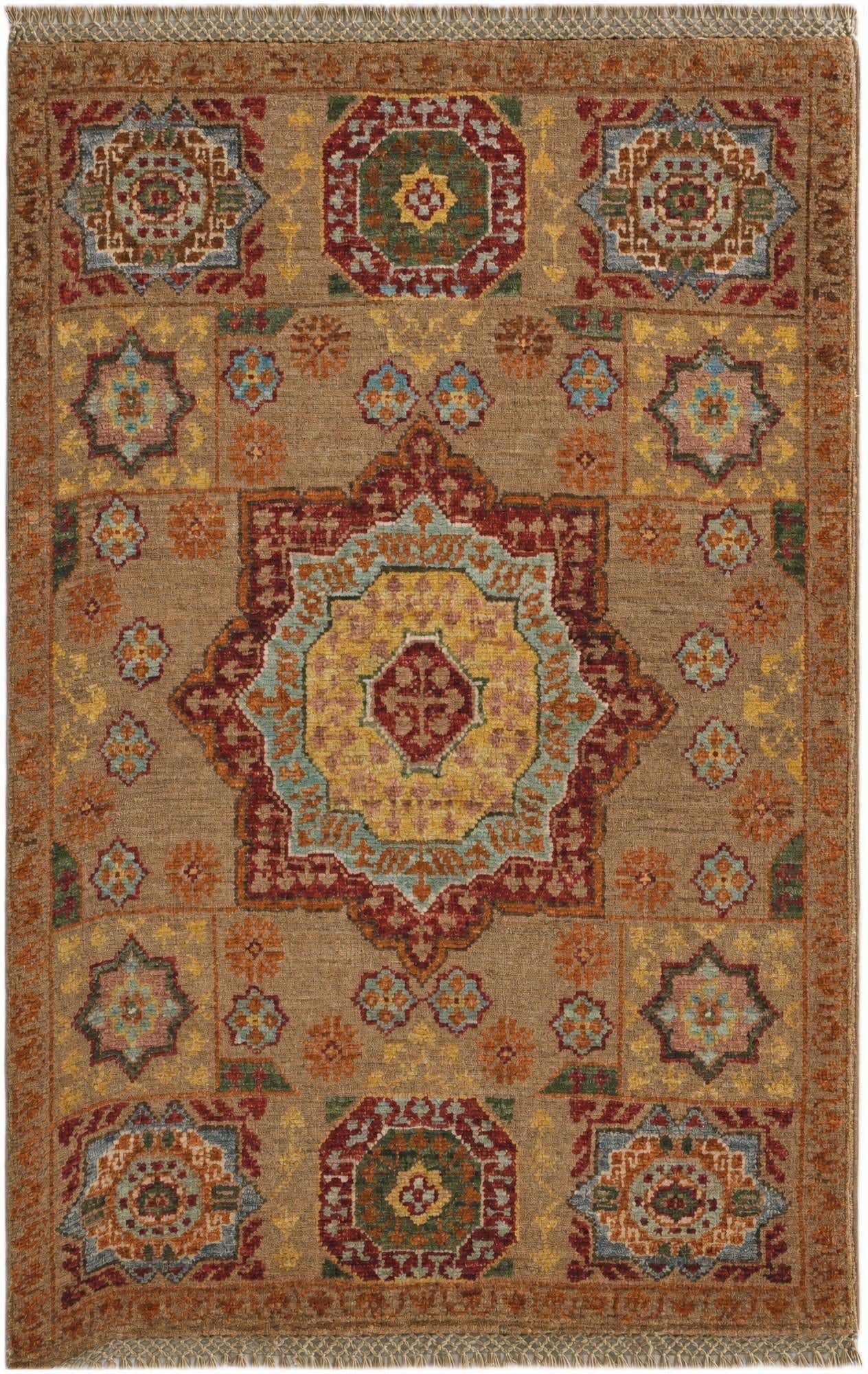 2' x 3' 3 Hand Knotted Mamluk Ziegler Rug