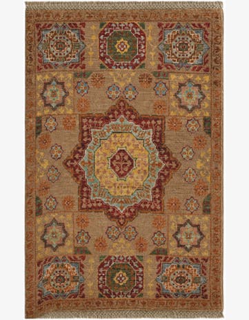 2' x 3' 3 Hand Knotted Mamluk Ziegler Rug