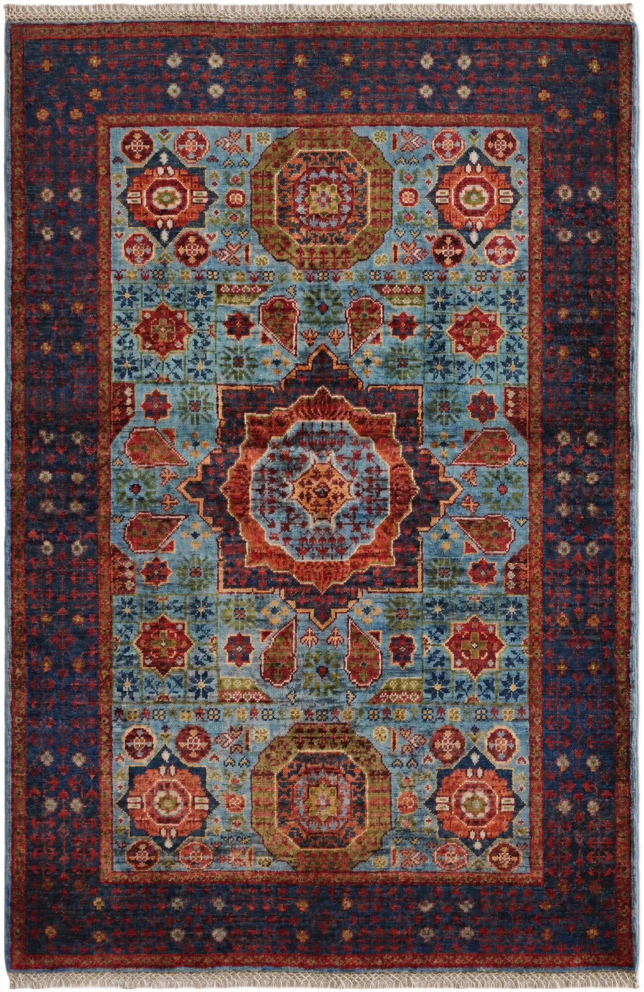 3' 4 x 5' Hand Knotted Mamluk Ziegler Rug
