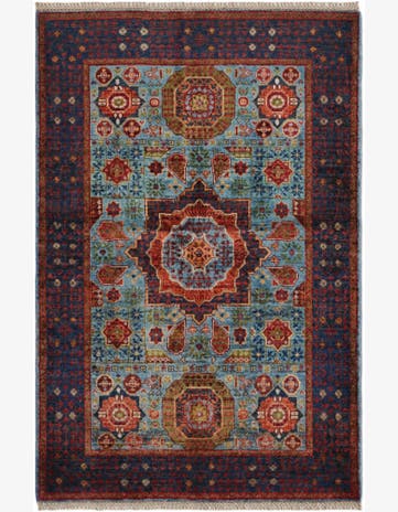 3' 4 x 5' Hand Knotted Mamluk Ziegler Rug