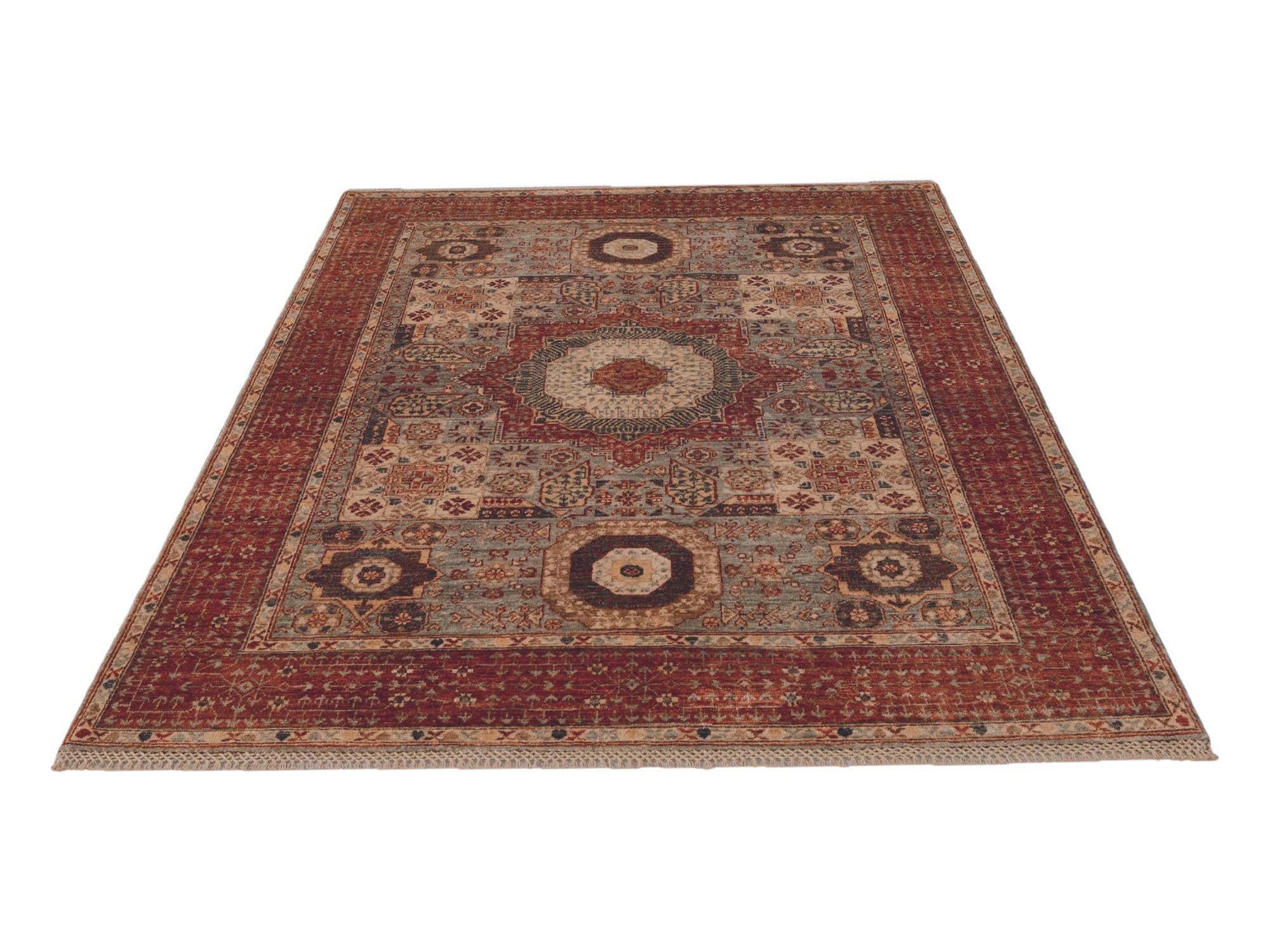 5' 1 x 6' 8 Hand Knotted Mamluk Ziegler Rug