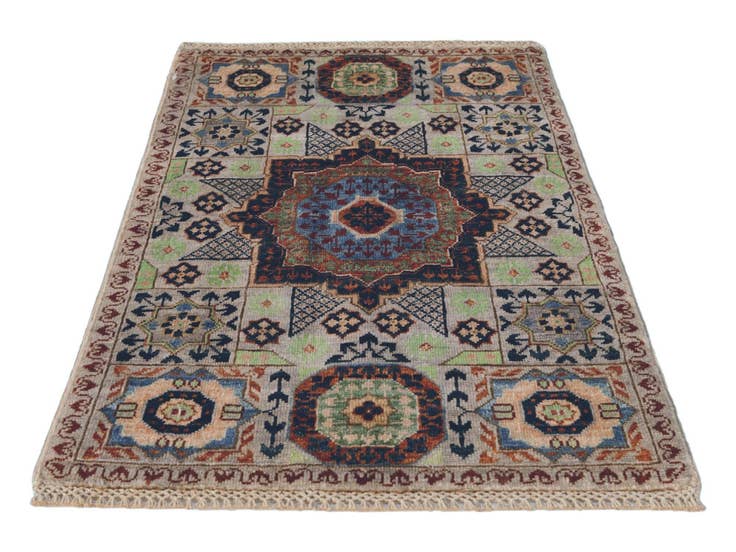 Detail image of 2' x 3' 2 Hand Knotted Mamluk Ziegler Rug