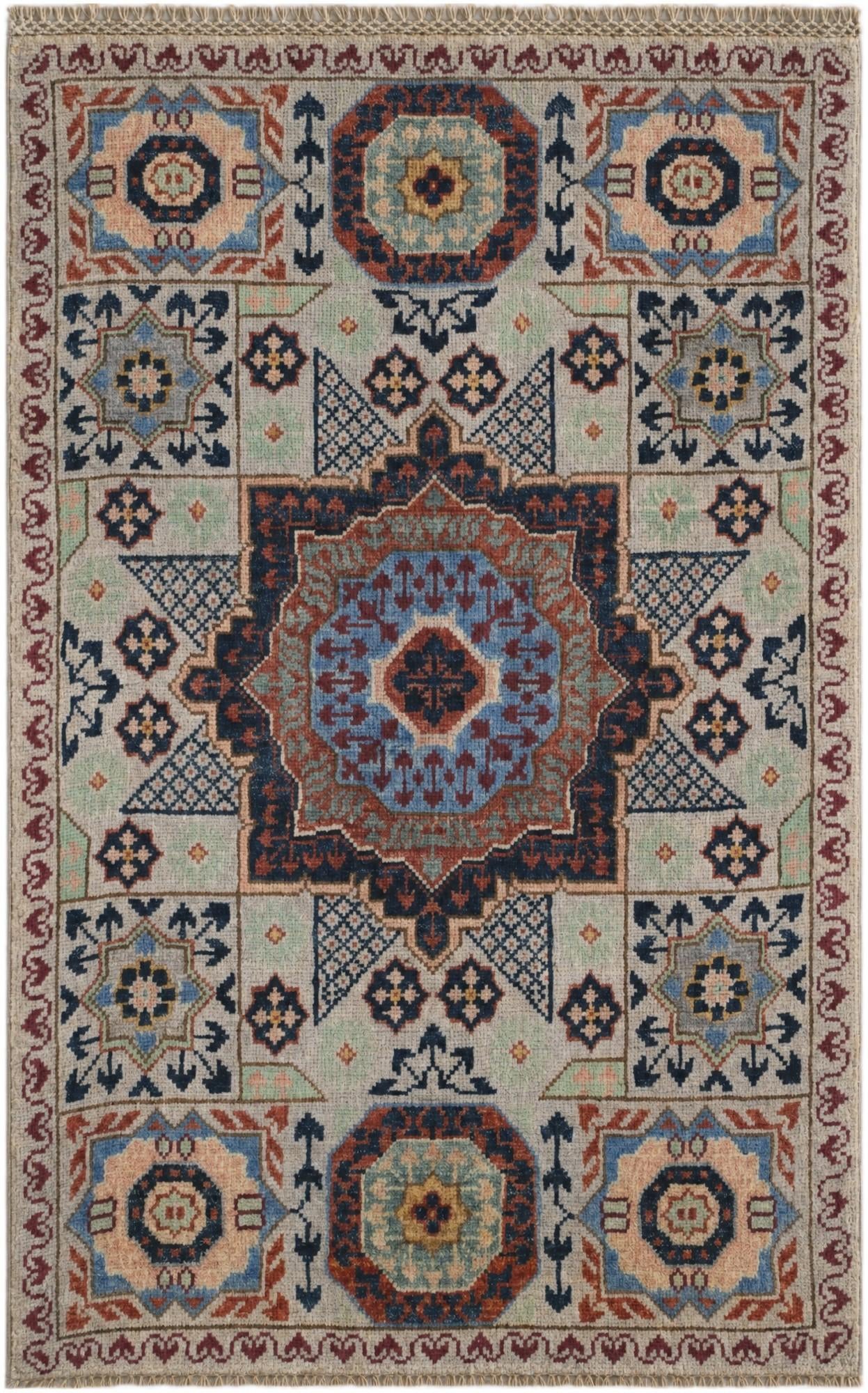 2' x 3' 2 Hand Knotted Mamluk Ziegler Rug