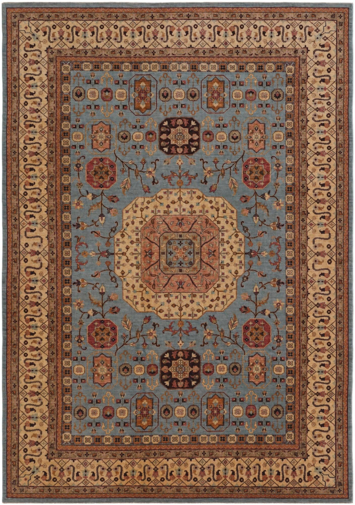 8' 2 x 11' 7 Hand Knotted Mamluk Ziegler Rug