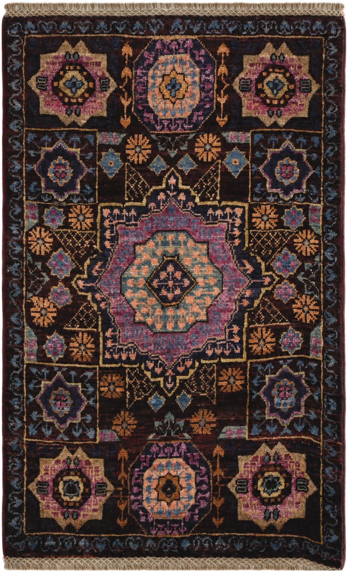 2' x 3' 2 Hand Knotted Mamluk Ziegler Rug