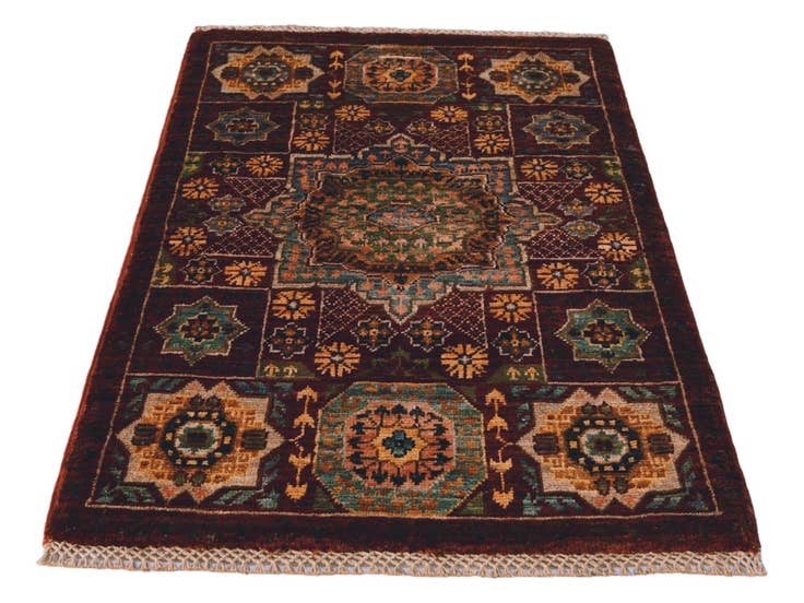 Detail image of 2' x 3' 2 Hand Knotted Mamluk Ziegler Rug