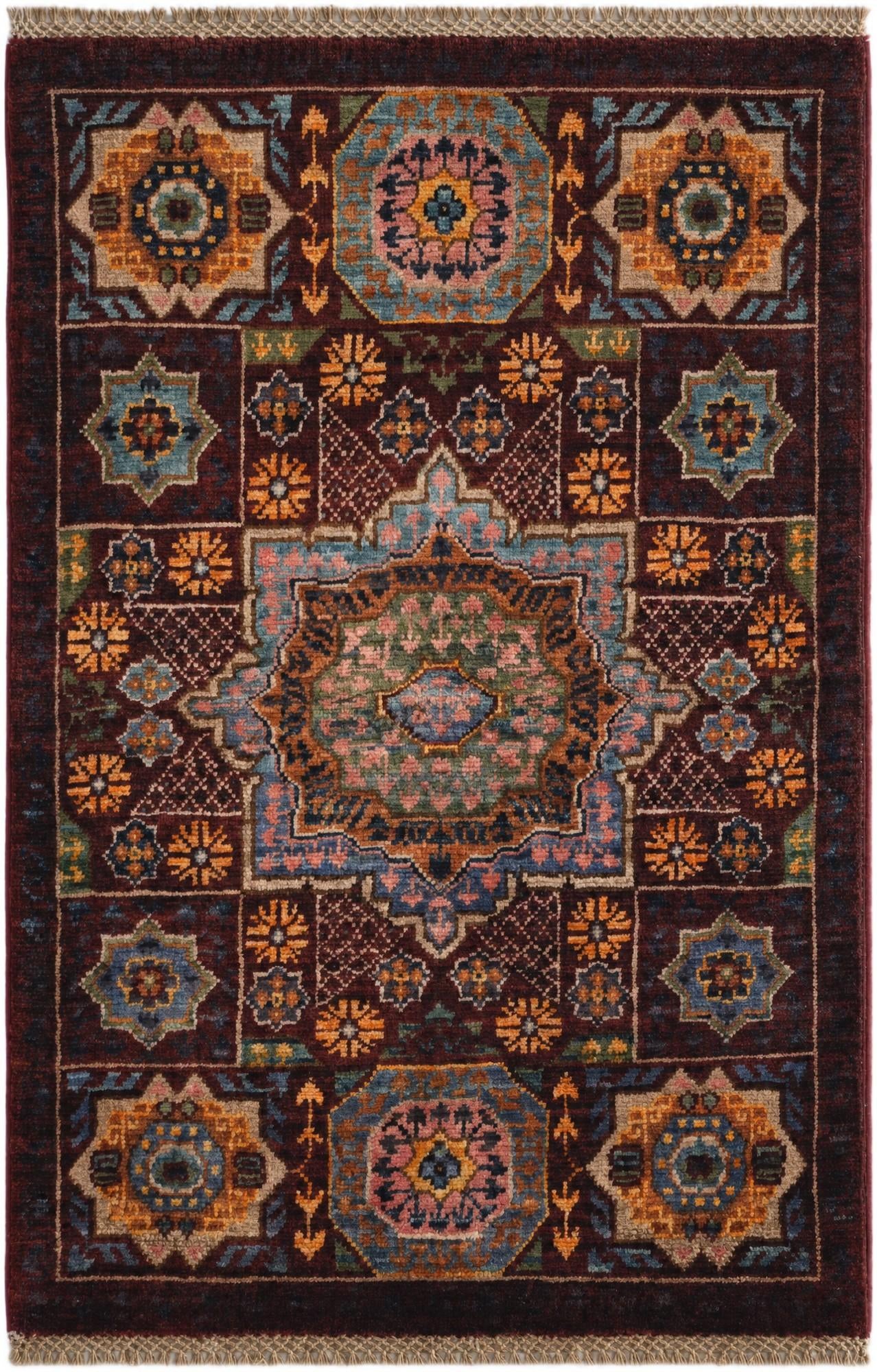 2' x 3' 2 Hand Knotted Mamluk Ziegler Rug