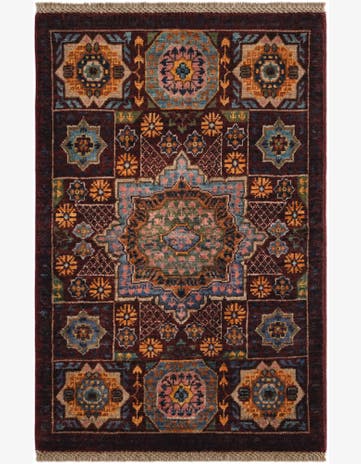 2' x 3' 2 Hand Knotted Mamluk Ziegler Rug