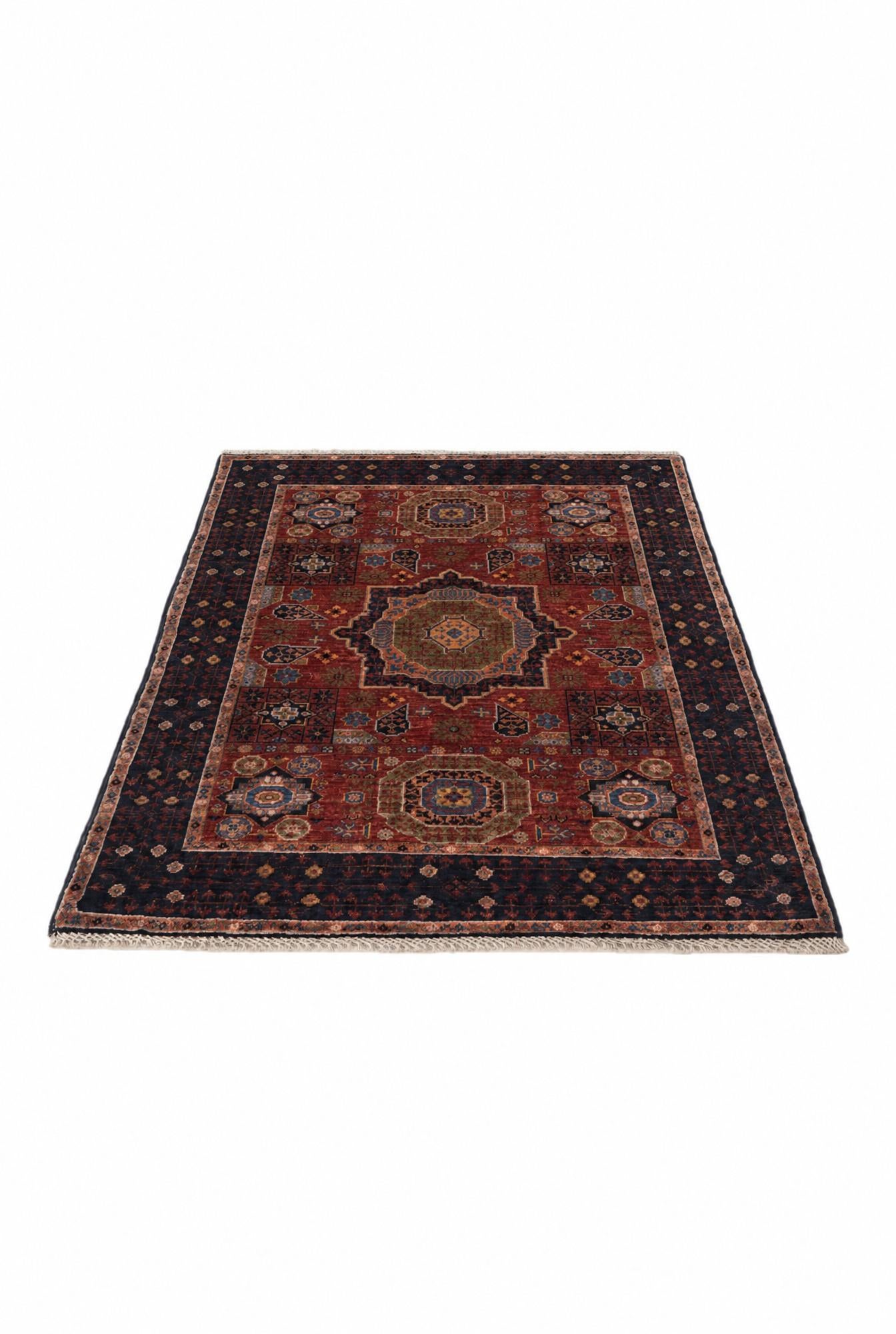 3' 4 x 4' 9 Hand Knotted Mamluk Ziegler Rug