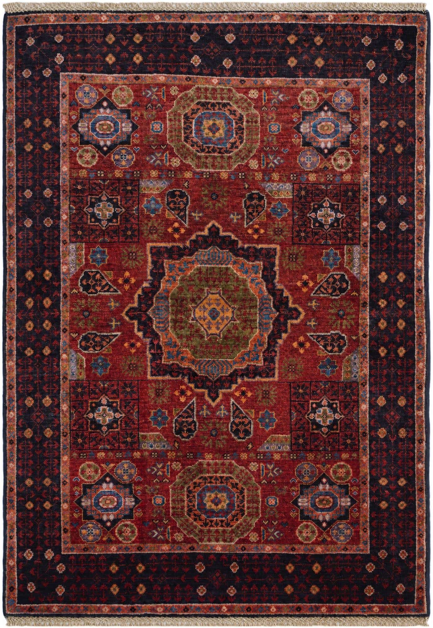3' 4 x 4' 9 Hand Knotted Mamluk Ziegler Rug