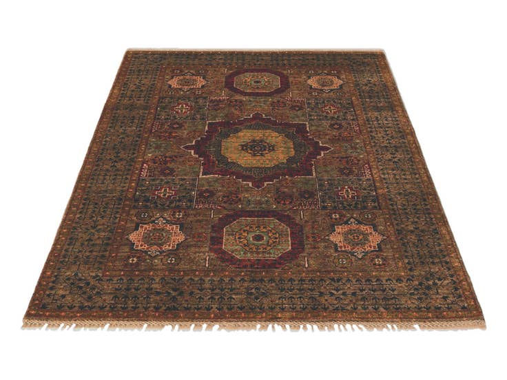 Detail image of 4' 1 x 6' Hand Knotted Mamluk Ziegler Rug