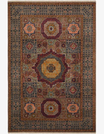 4' 1 x 6' Hand Knotted Mamluk Ziegler Rug