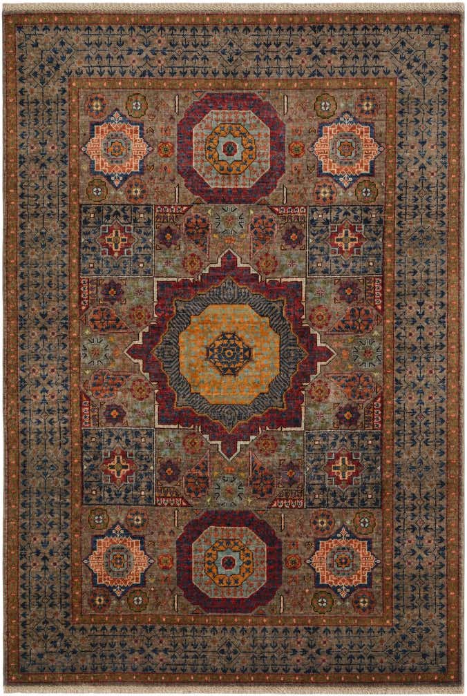 4' 1 x 6' Hand Knotted Mamluk Ziegler Rug