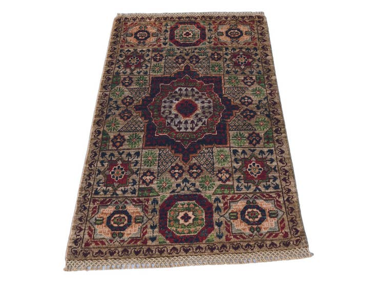 Detail image of 1' 11 x 3' 1 Hand Knotted Mamluk Ziegler Rug