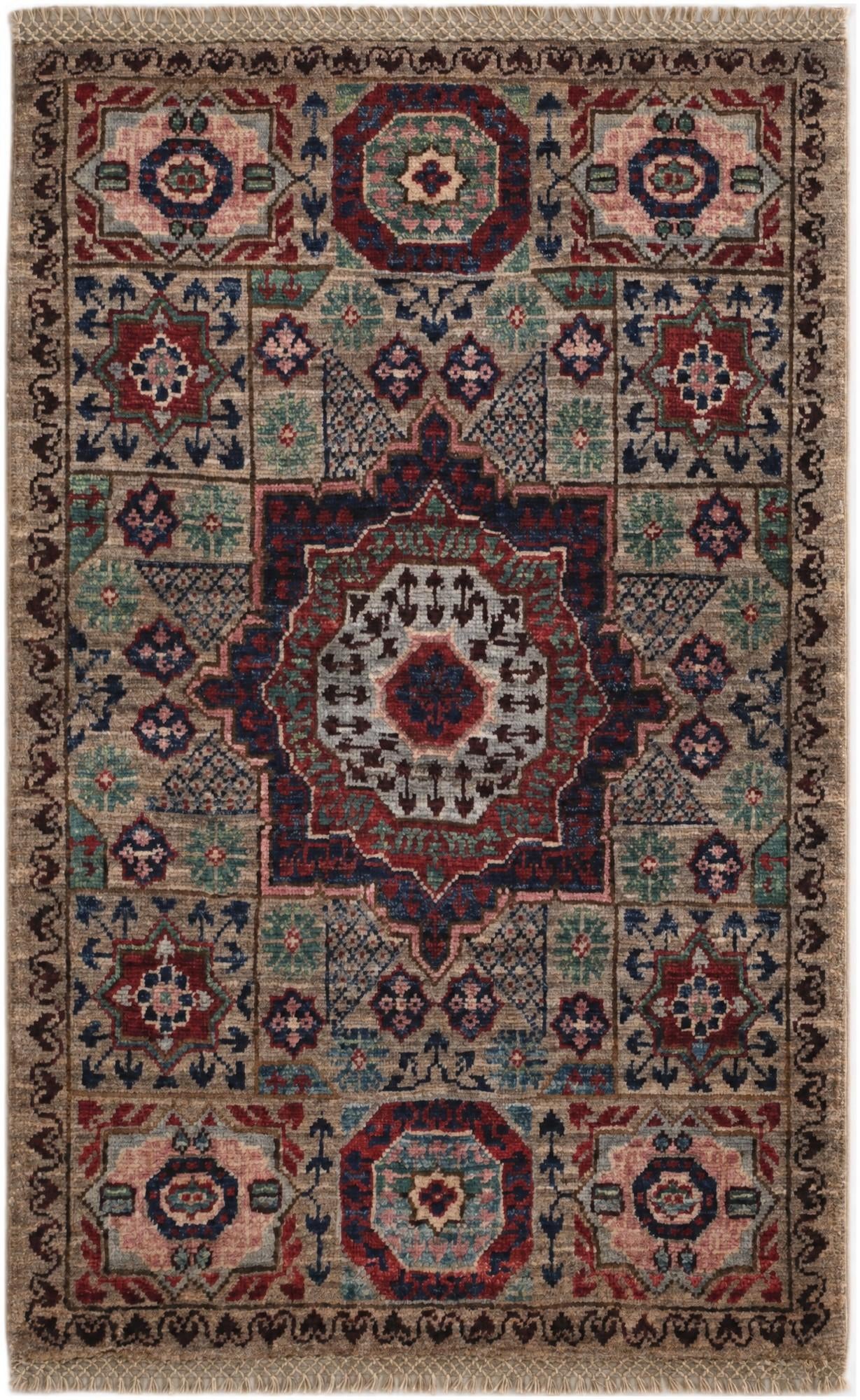 1' 11 x 3' 1 Hand Knotted Mamluk Ziegler Rug