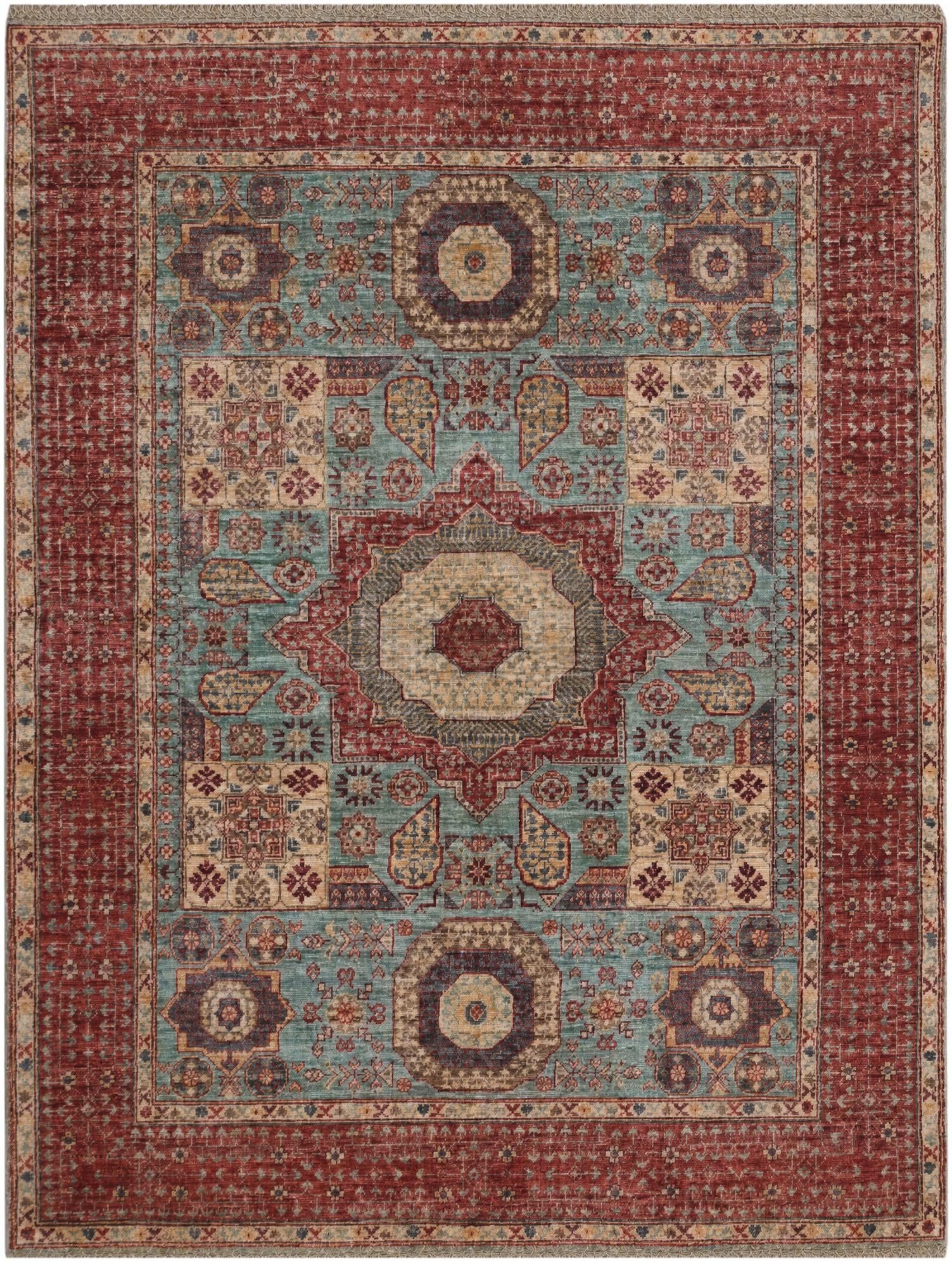 5' 1 x 6' 9 Hand Knotted Mamluk Ziegler Rug