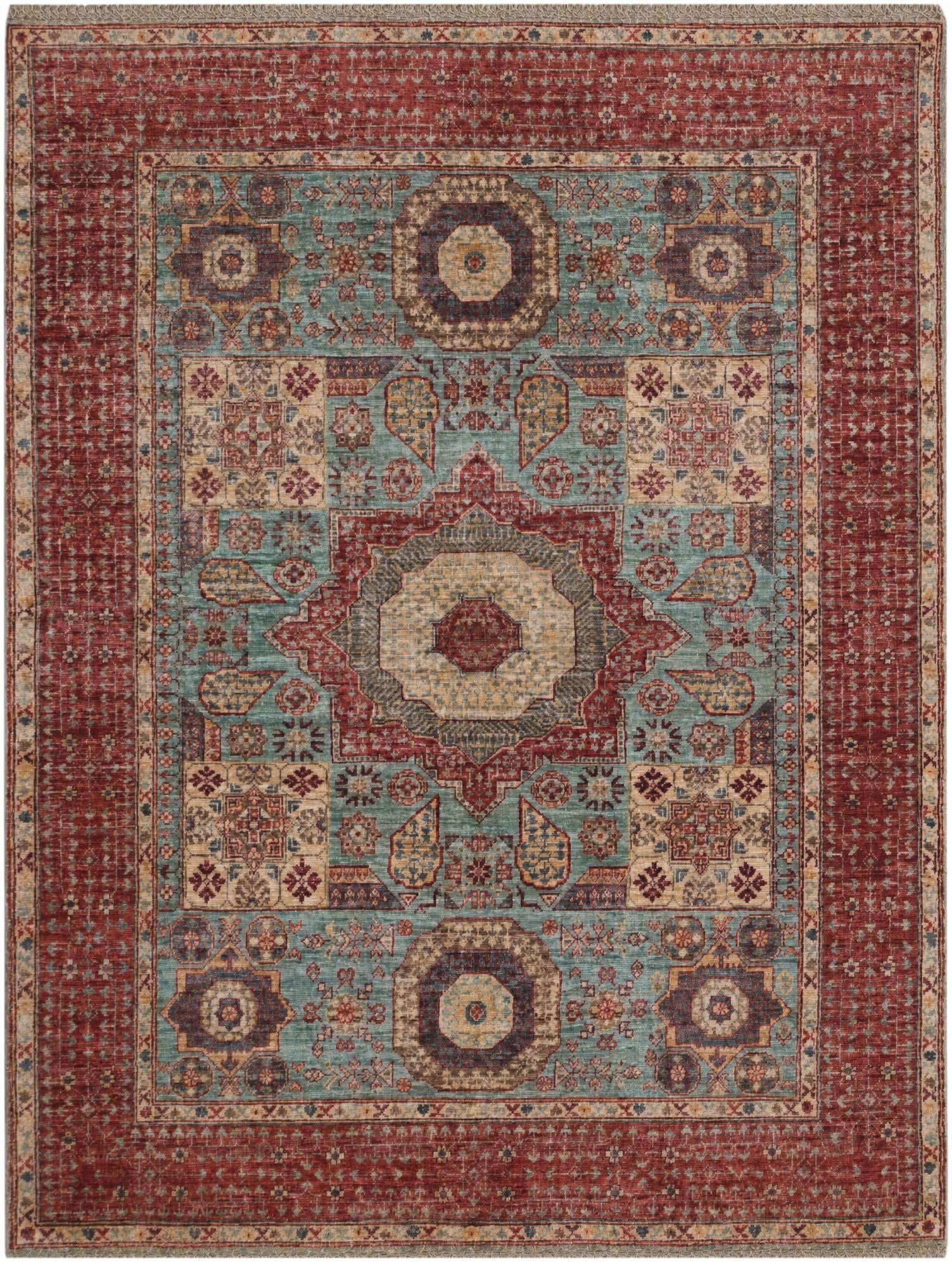 5' 1 x 6' 9 Hand Knotted Mamluk Ziegler Rug