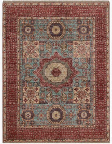5' 1 x 6' 9 Hand Knotted Mamluk Ziegler Rug