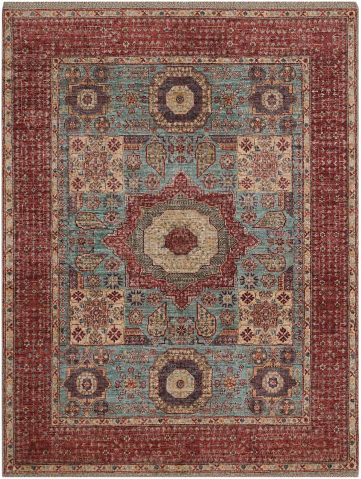 5' 1 x 6' 9 Hand Knotted Mamluk Ziegler Rug