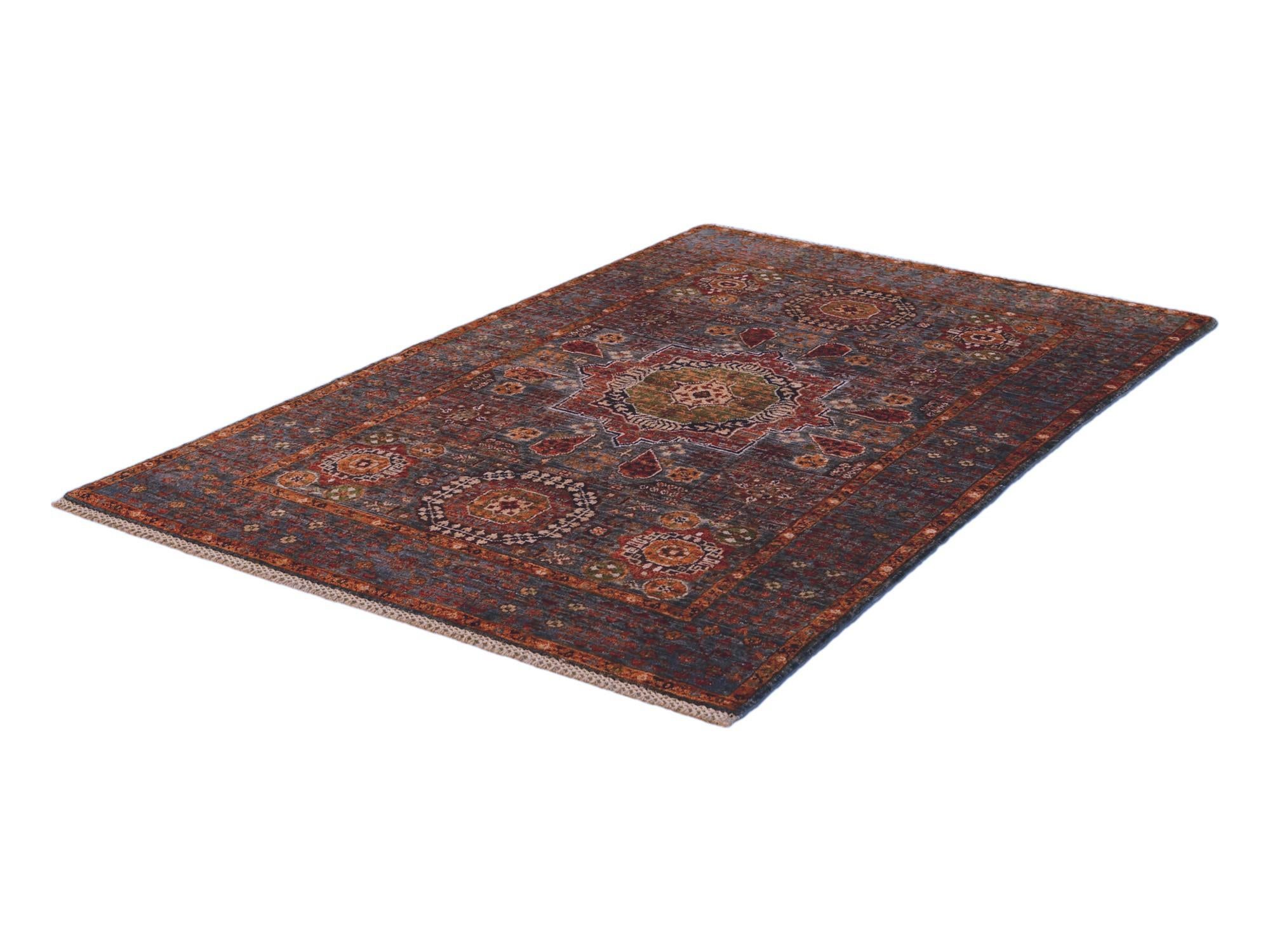 3' 4 x 4' 11 Hand Knotted Mamluk Ziegler Rug