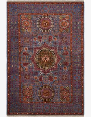 3' 4 x 4' 11 Hand Knotted Mamluk Ziegler Rug