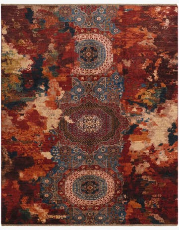 8' 2 x 10' 1 Hand Knotted Mamluk Ziegler Rug