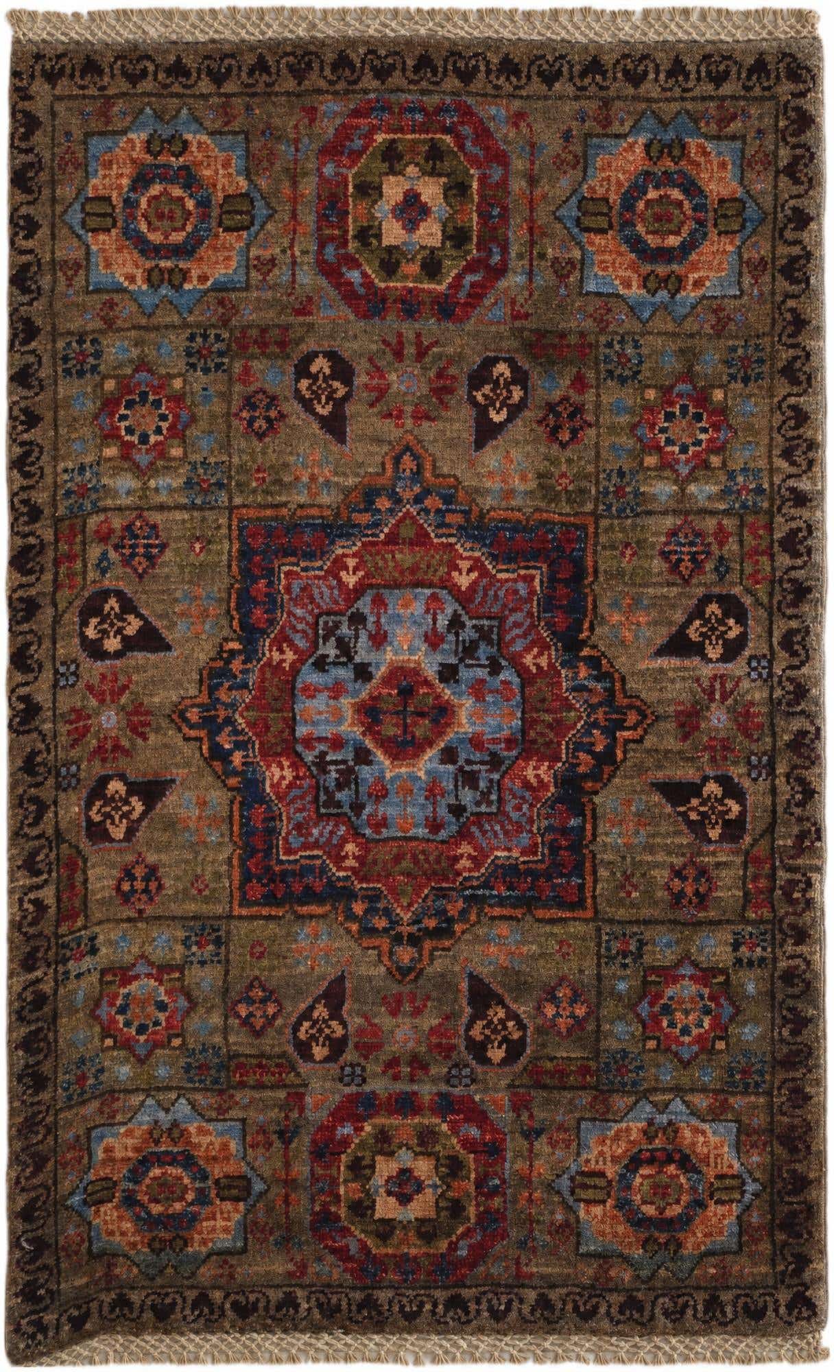 2' x 3' 3 Hand Knotted Mamluk Ziegler Rug