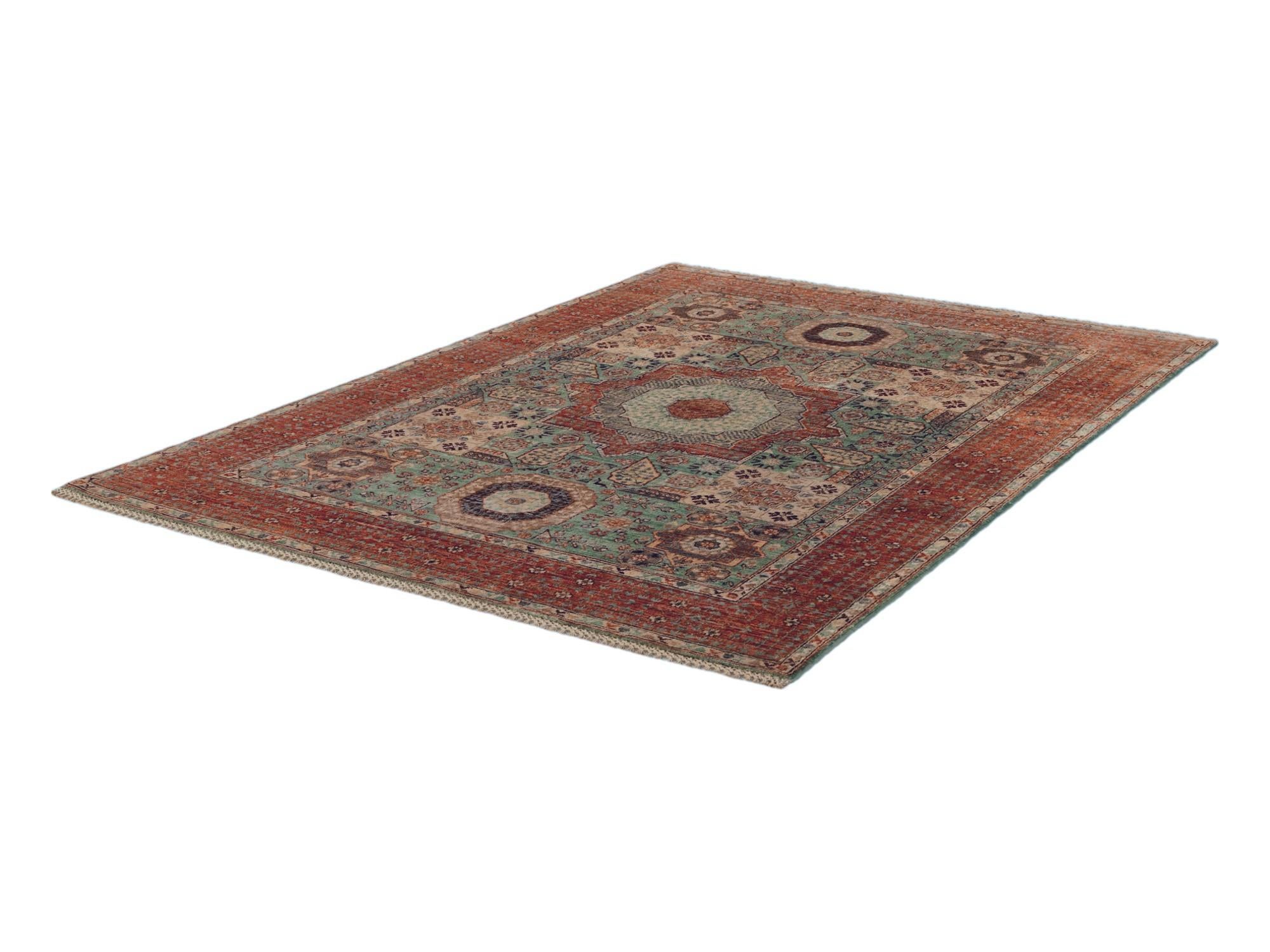 5' 1 x 6' 10 Hand Knotted Mamluk Ziegler Rug