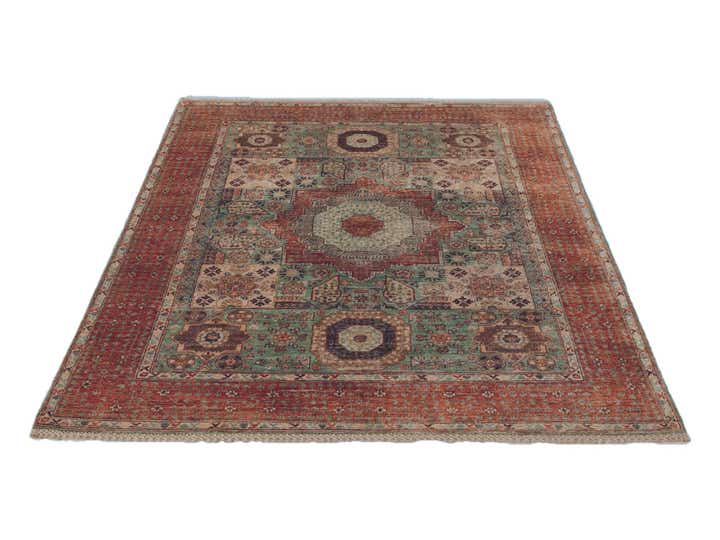 5' 1 x 6' 10 Hand Knotted Mamluk Ziegler Rug
