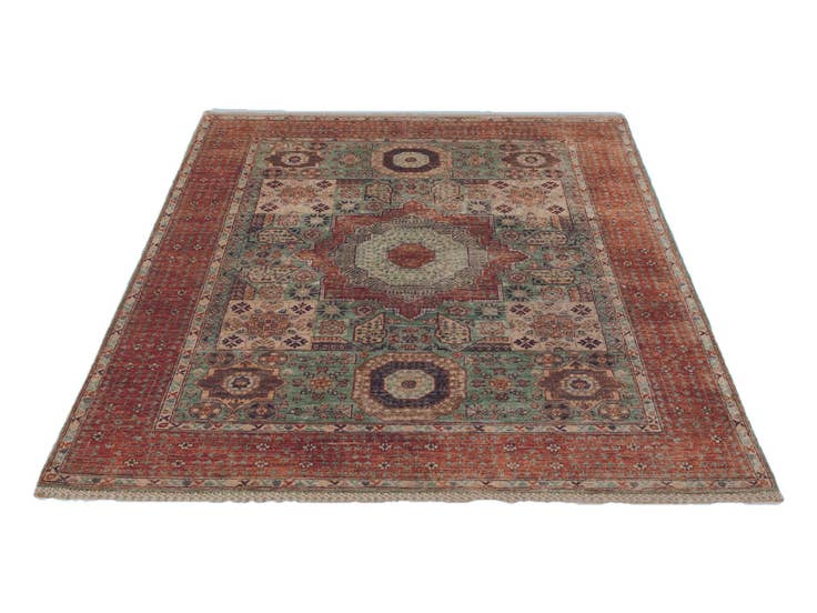 Detail image of 5' 1 x 6' 10 Hand Knotted Mamluk Ziegler Rug