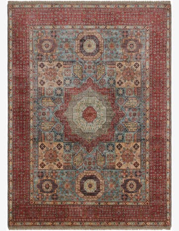 5' 1 x 6' 10 Hand Knotted Mamluk Ziegler Rug