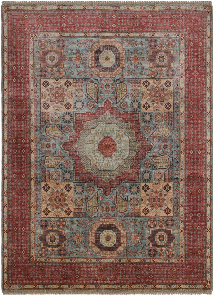 Detail image of 155cm x 210cm anudado a mano Mamluk Ziegler Alfombra