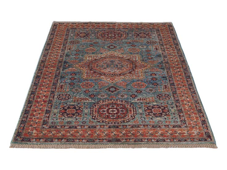 Detail image of 3' 5 x 5' Hand Knotted Mamluk Ziegler Rug