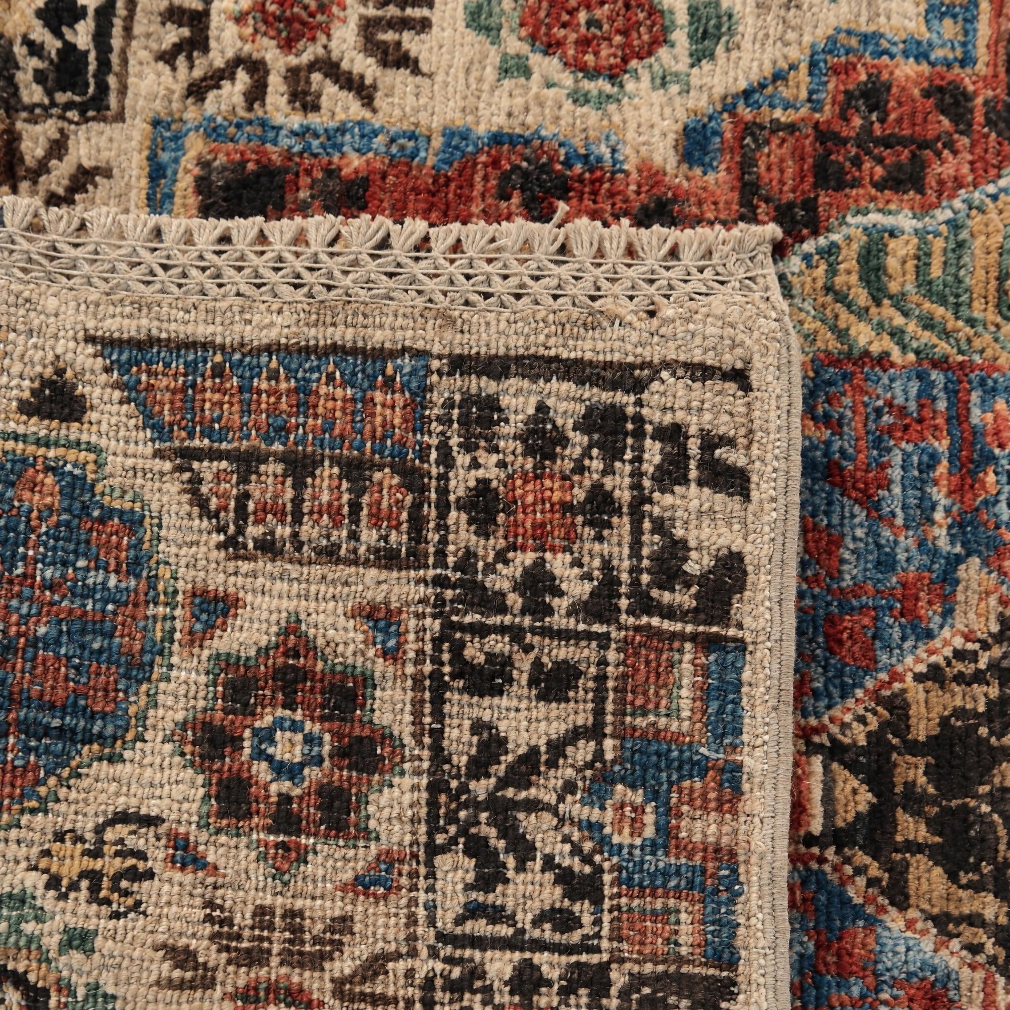 60cm x 110cm Hand Knotted Mamluk Ziegler Rug