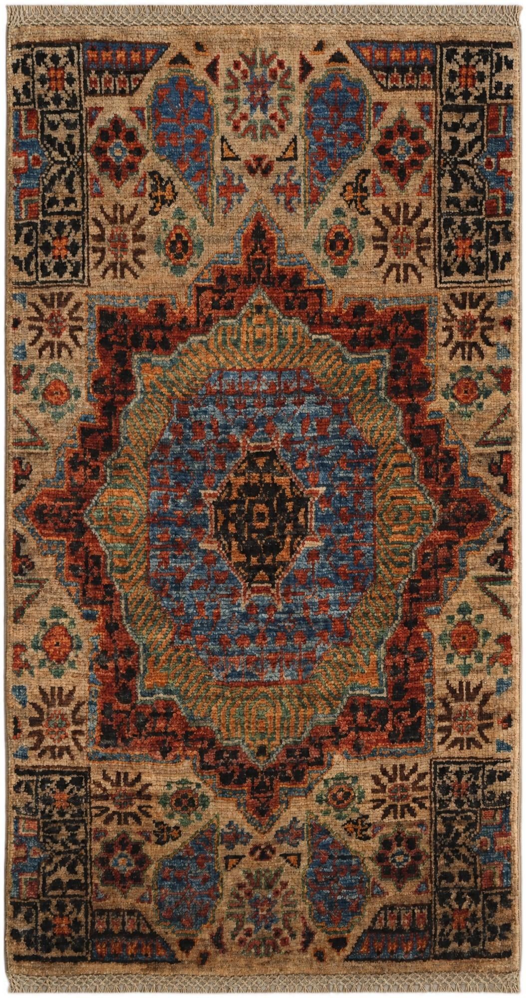 2' x 3' 8 Hand Knotted Mamluk Ziegler Rug