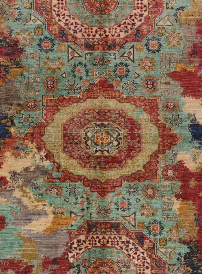 Detail image of 5' 9 x 7' 11 Hand Knotted Mamluk Ziegler Rug