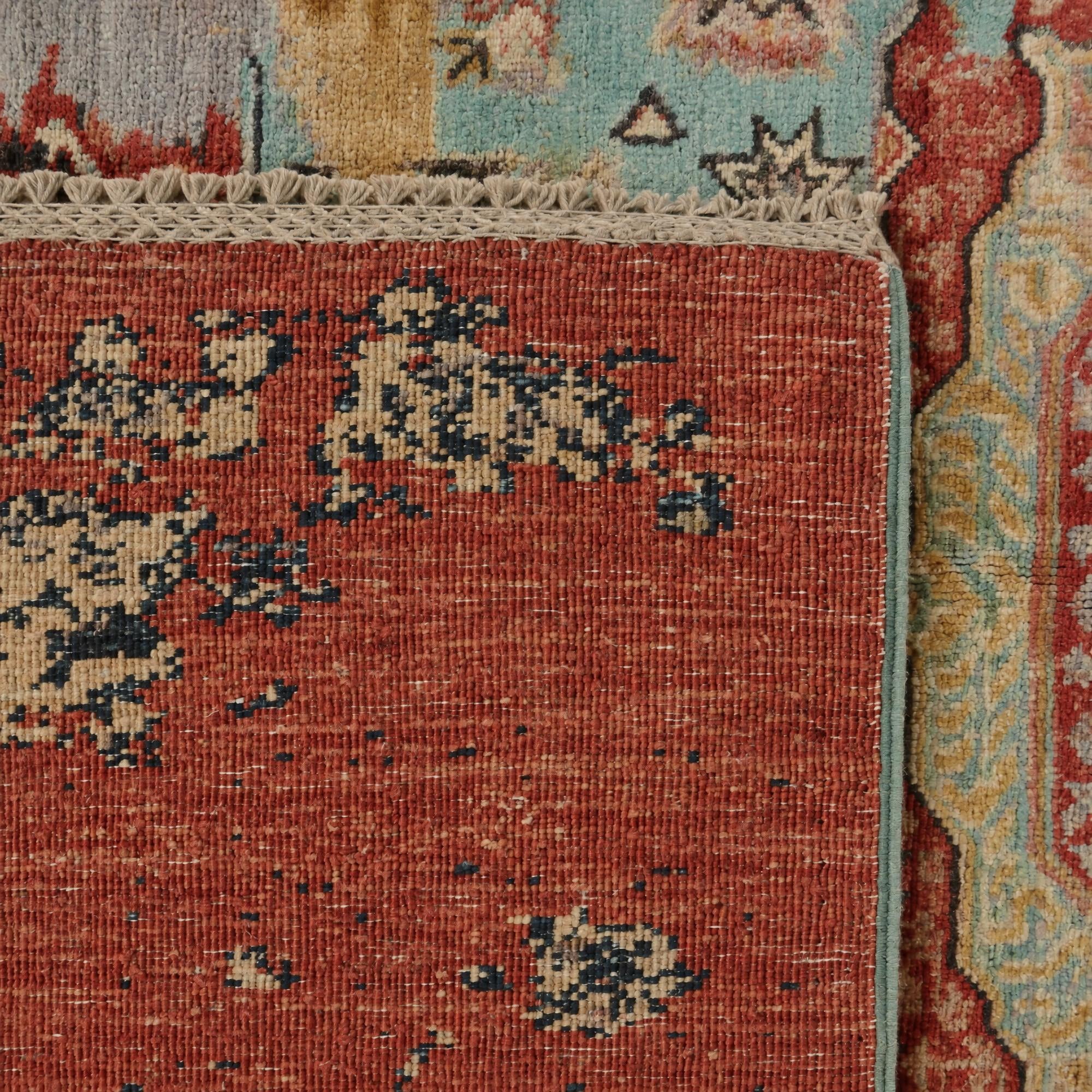 175cm x 240cm Hand Knotted Mamluk Ziegler Rug
