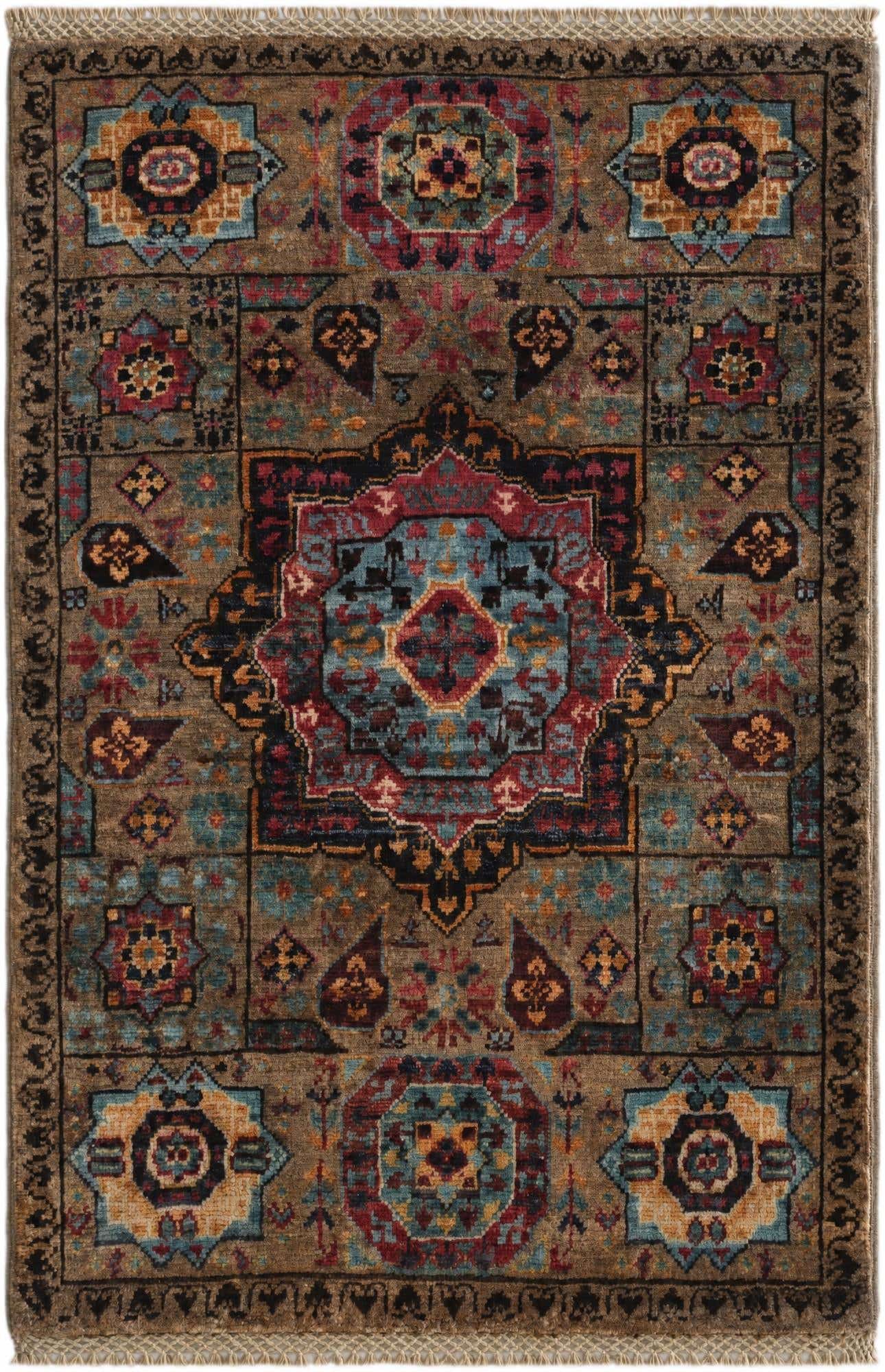 2' 1 x 3' 2 Hand Knotted Mamluk Ziegler Rug