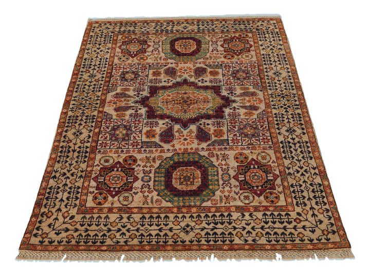 3' 5 x 5' 2 Hand Knotted Mamluk Ziegler Rug