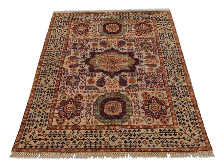 Detail image of 3' 5 x 5' 2 Hand Knotted Mamluk Ziegler Rug