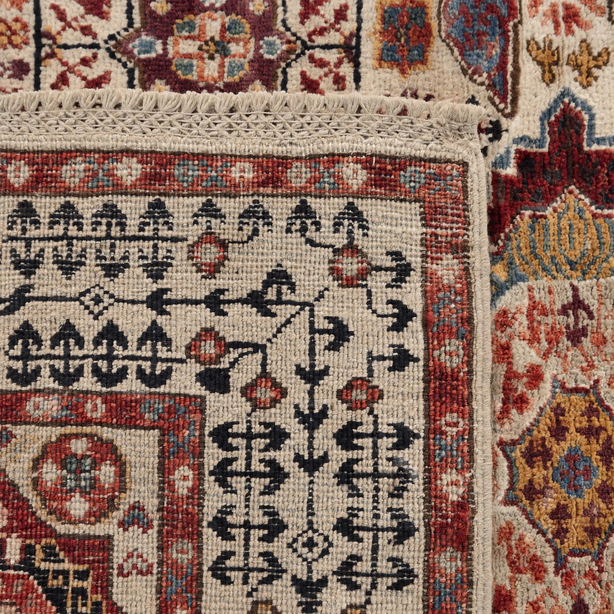 105cm x 155cm Hand Knotted Mamluk Ziegler Rug