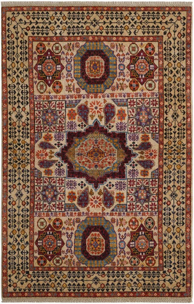 3' 5 x 5' 2 Hand Knotted Mamluk Ziegler Rug