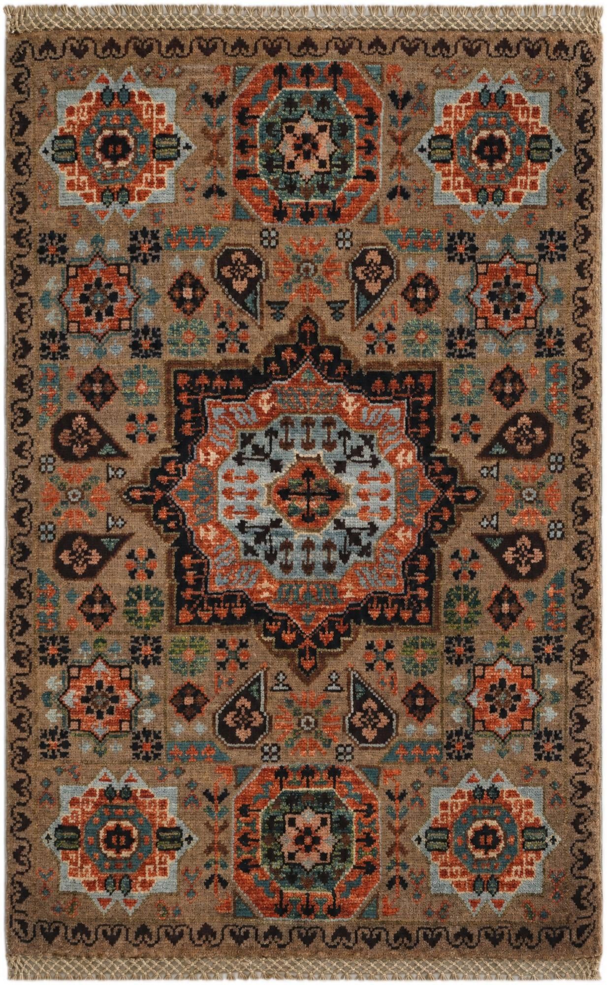 2' x 3' 2 Hand Knotted Mamluk Ziegler Rug