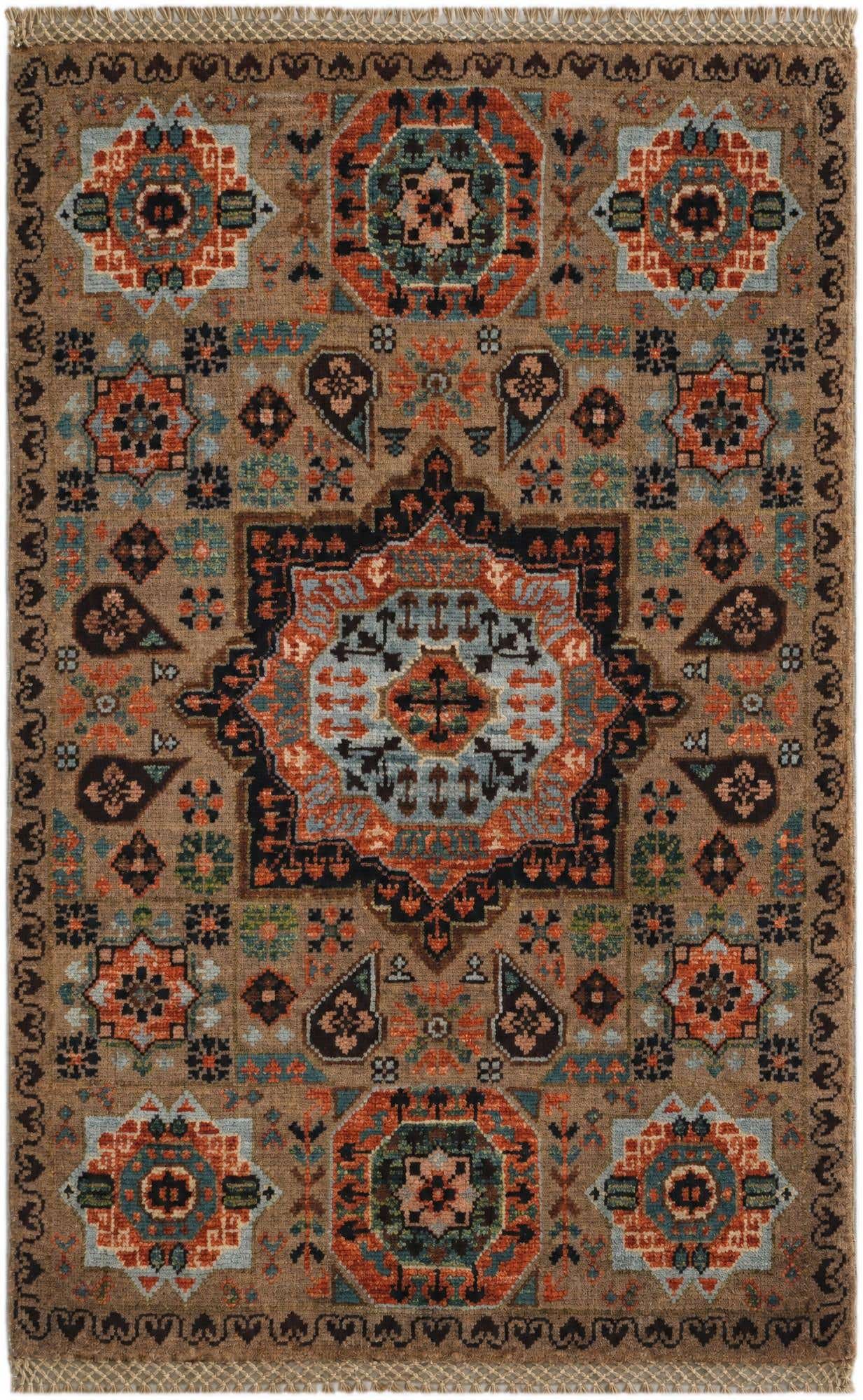 2' x 3' 2 Hand Knotted Mamluk Ziegler Rug